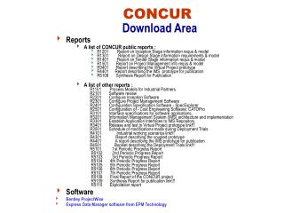 CONCUR Download Area