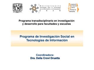 Programa de Investigación Social en Tecnologías de Información