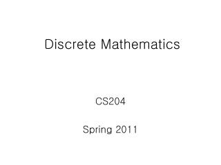 Discrete Mathematics