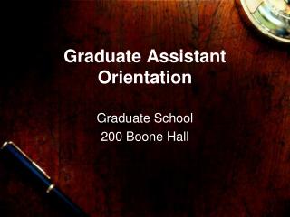 Graduate Assistant Orientation