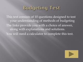 Budgeting Test