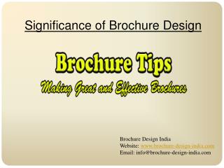 Significance of Brochure Design