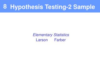 Hypothesis Testing-2 Sample