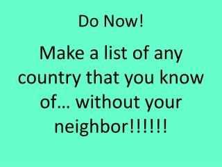 Do Now!