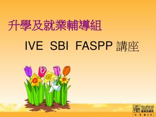 升學及就業輔導組 IVE SBI FASPP 講座