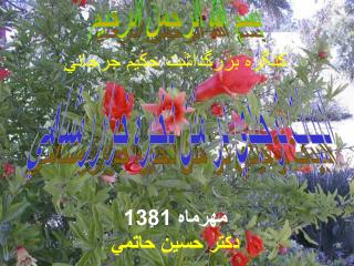 كنگره بزرگداشت حكيم جرجاني مهرماه 1381 دكتر حسين حاتمي