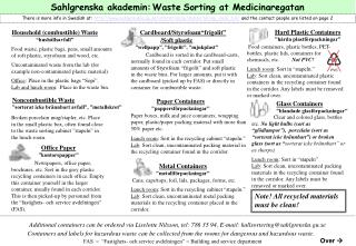 Sahlgrenska akademin: Waste Sorting at Medicinaregatan