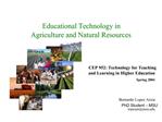 Educational Technology in Agriculture and Natural Resources