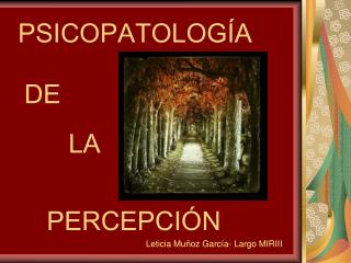 PSICOPATOLOGÍA