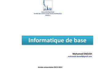 Informatique de base