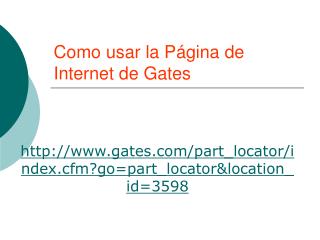 Como usar la Página de Internet de Gates