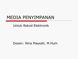 MEDIA PENYIMPANAN