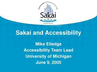 Sakai and Accessibility