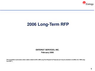 2006 Long-Term RFP