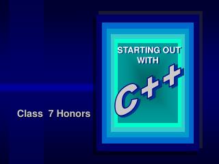 Class 7 Honors