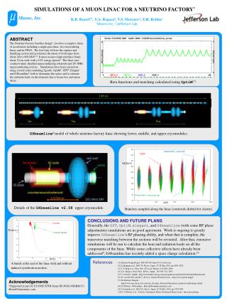 SIMULATIONS OF A MUON LINAC FOR A NEUTRINO FACTORY * *