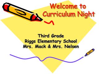 Welcome to Curriculum Night