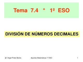 Tema 7.4 * 1º ESO