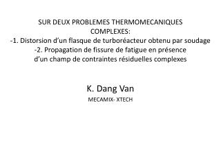 K. Dang Van MECAMIX- XTECH