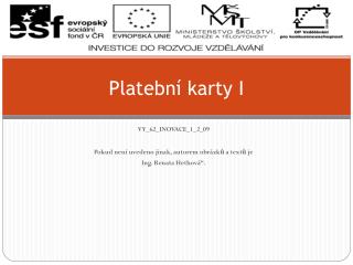 Platební karty I