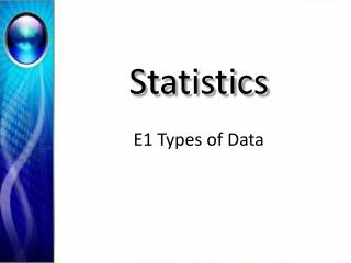 Statistics
