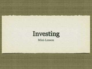 Investing