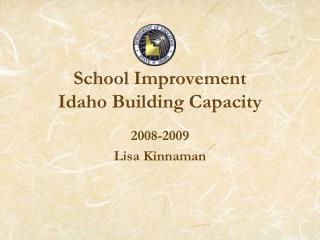 School Improvement Idaho Building Capacity