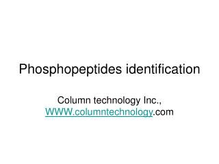 Phosphopeptides identification