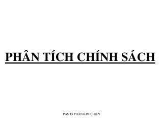 PHÂN TÍCH CHÍNH SÁCH