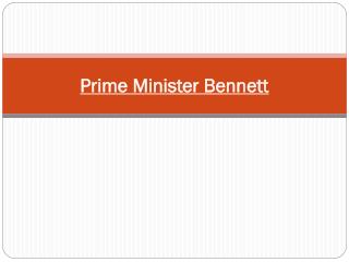 Prime Minister Bennett