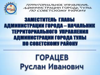 ТЕРРИТОРИАЛЬНОЕ УПРАВЛЕНИЕ АДМИНИСТРАЦИИ ГОРОДА ТУЛЫ ПО СОВЕТСКОМУ РАЙОНУ