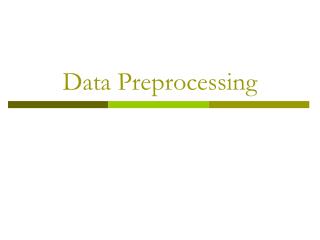 Data Preprocessing