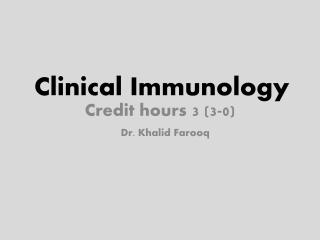 Clinical Immunology