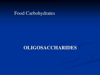 Food Carbohydrates