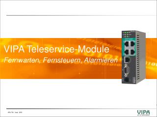 VIPA Teleservice-Module Fernwarten, Fernsteuern, Alarmieren