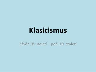 Klasicismus