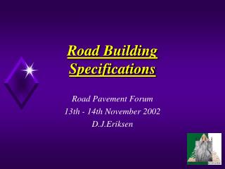 Road Building Specifications