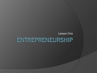 Entrepreneurship