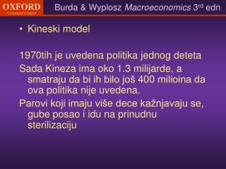 Kineski model 1970 tih je uvedena politika jednog deteta