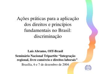 Laís Abramo, OIT-Brasil