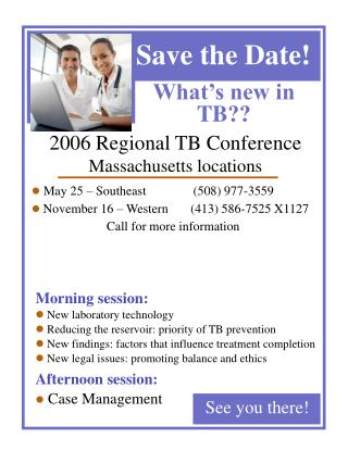 Morning session:  New laboratory technology  Reducing the reservoir: priority of TB prevention