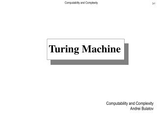 Computability and Complexity