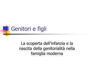 Genitori e figli