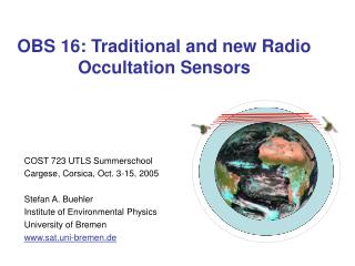 OBS 16: Traditional and new Radio Occultation Sensors