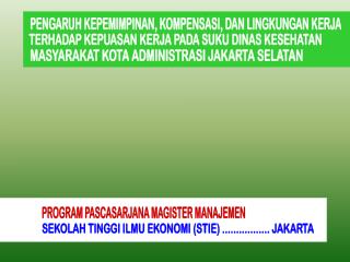 PROGRAM PASCASARJANA MAGISTER MANAJEMEN