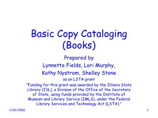 Basic Copy Cataloging (Books)