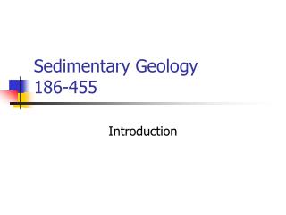 Sedimentary Geology 186-455