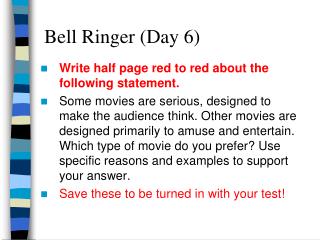 Bell Ringer (Day 6)