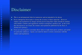 Disclaimer