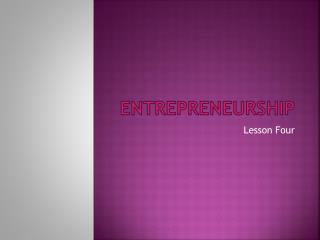 Entrepreneurship